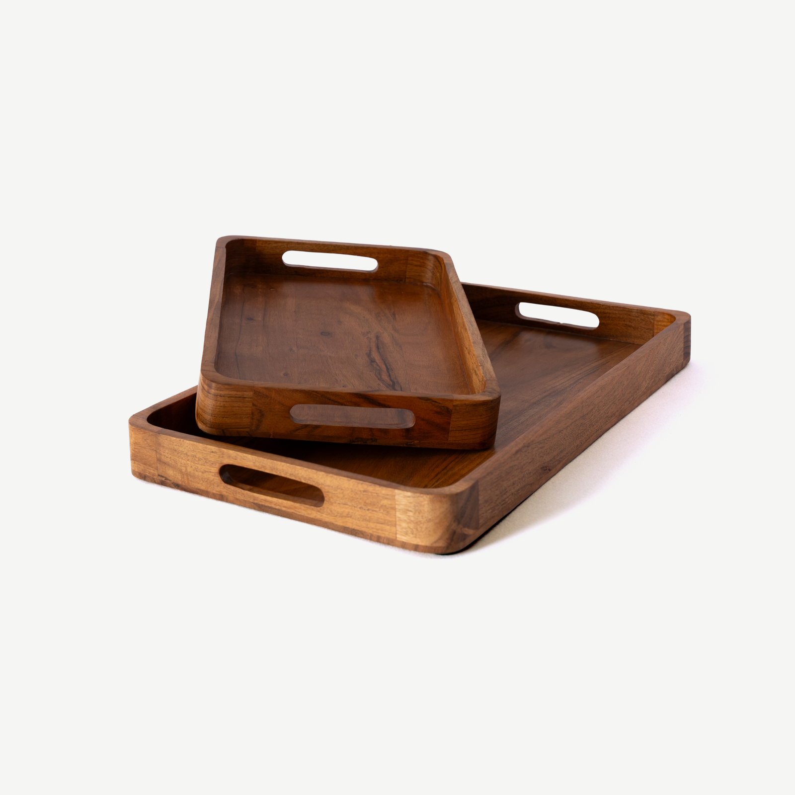 Acacia Wooden Rectangular Tray