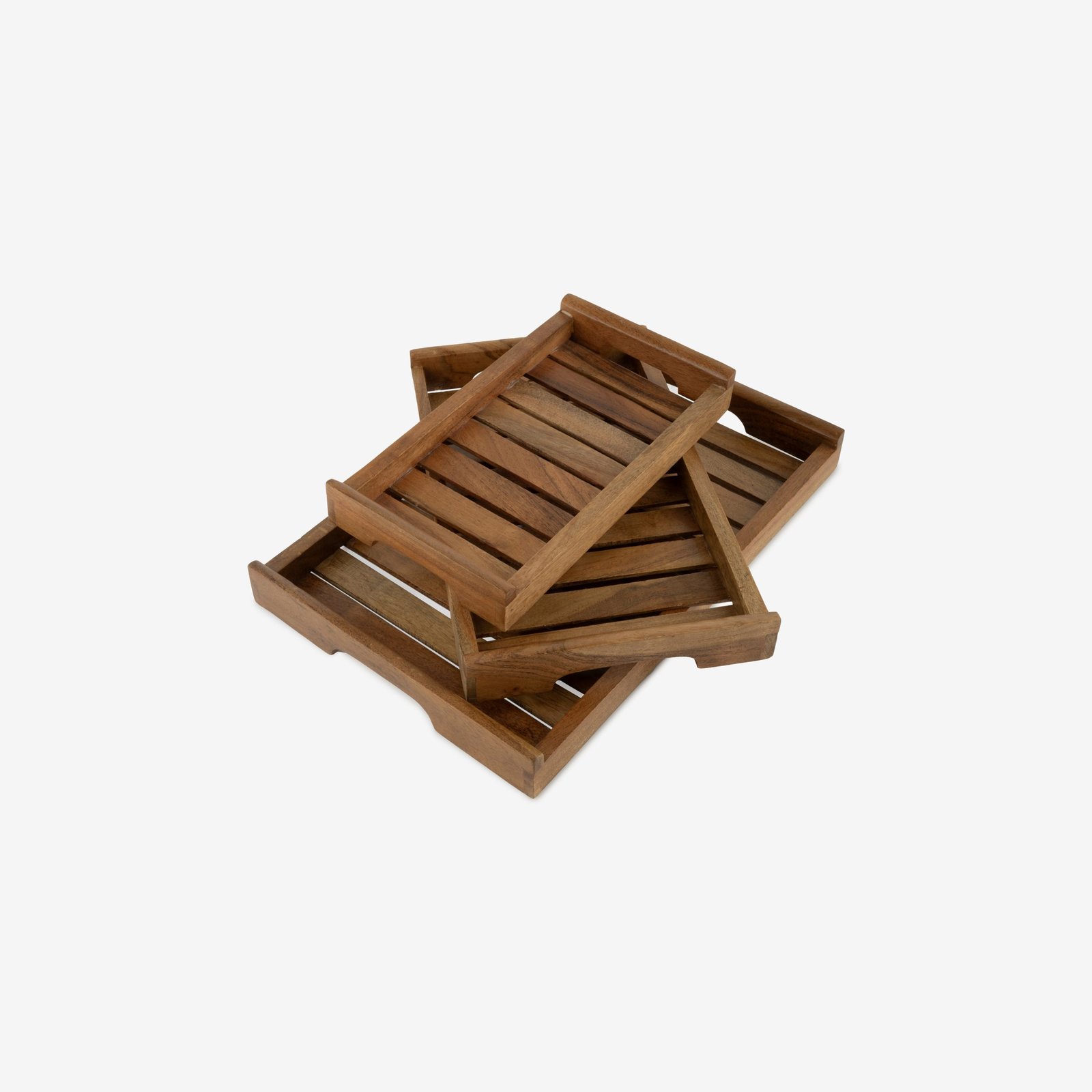 Wooden Stripped Tray